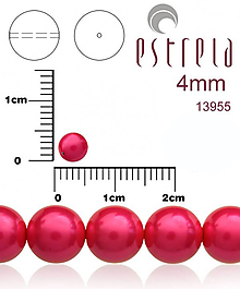 Korálky - Voskované perly zn.Estrela (13955 - pastelová ružová) 4mm, bal.31ks - 11363361_
