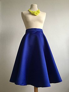 Sukne - kruhová sukňa Kráľovská modrá - 11366321_