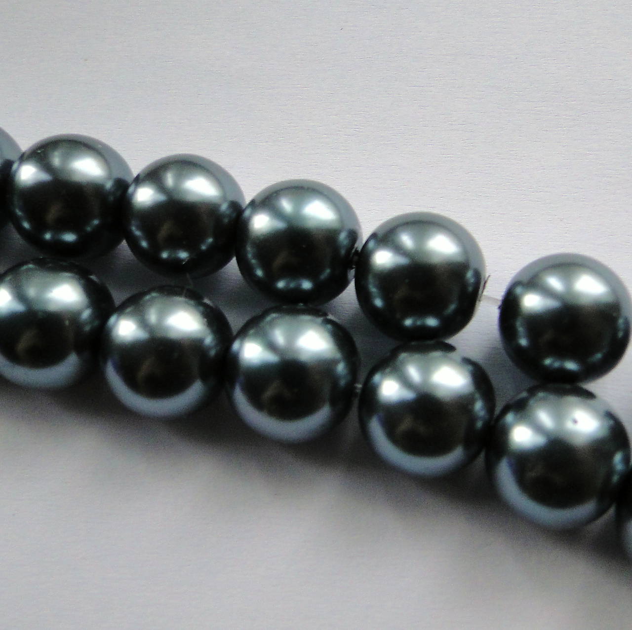 Voskované perly 12mm-1ks (grafit)