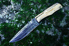 Príbory, varešky, pomôcky - Damaškový nôž s mamutovinou - 11373168_