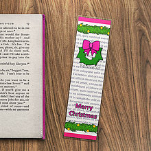 Papiernictvo - Vianočné záložky do knižky (vianočný veniec) - 11370457_