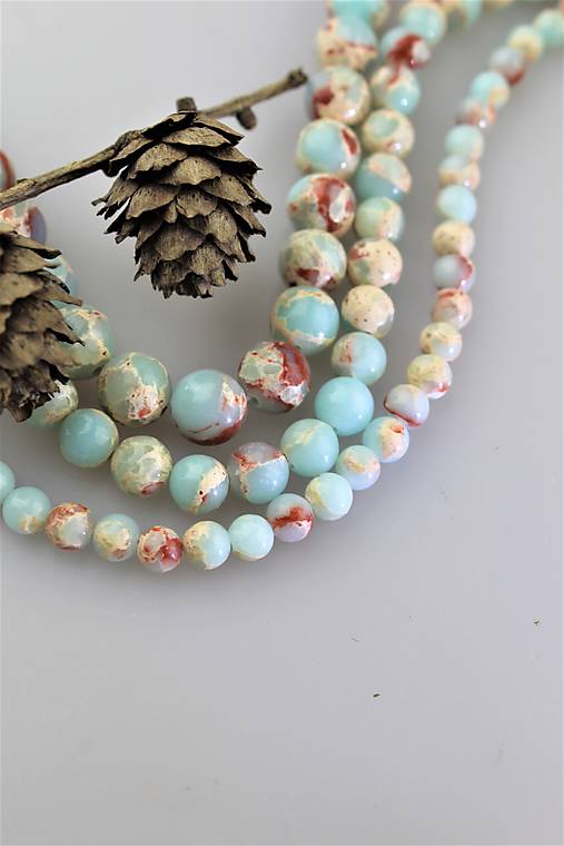 Minerály - Jaspis modrastý korálky 10 mm - 11380398_