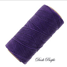 Galantéria - Linhasita voskovaná šnúrka na micro macramé, 0,5mm, bal.1klbko (335m), farebná škála č.2 (Dark Purple) - 11381317_