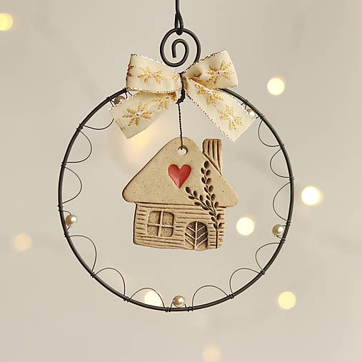 vianočná dekorácia domček- vianoce (I)