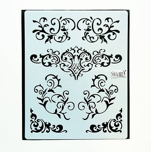 Šablóna Stamperia - 20x25 cm - ornament, vlnovka