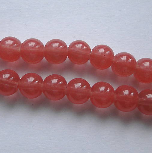 Sklenené korálky Candy Jade Beads™-8mm-10ks (papaya)