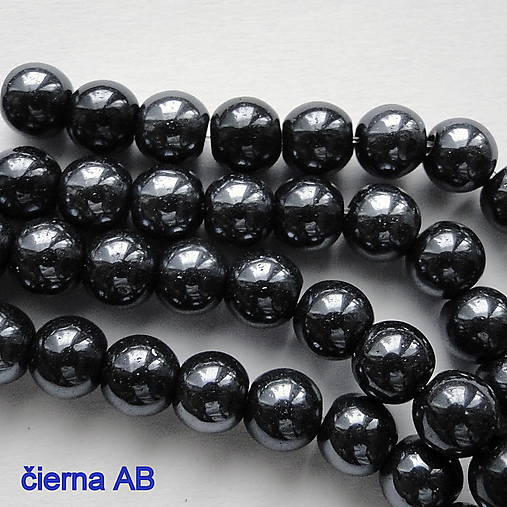 CrystaLine Beads™-6mm-1ks (čierna AB)