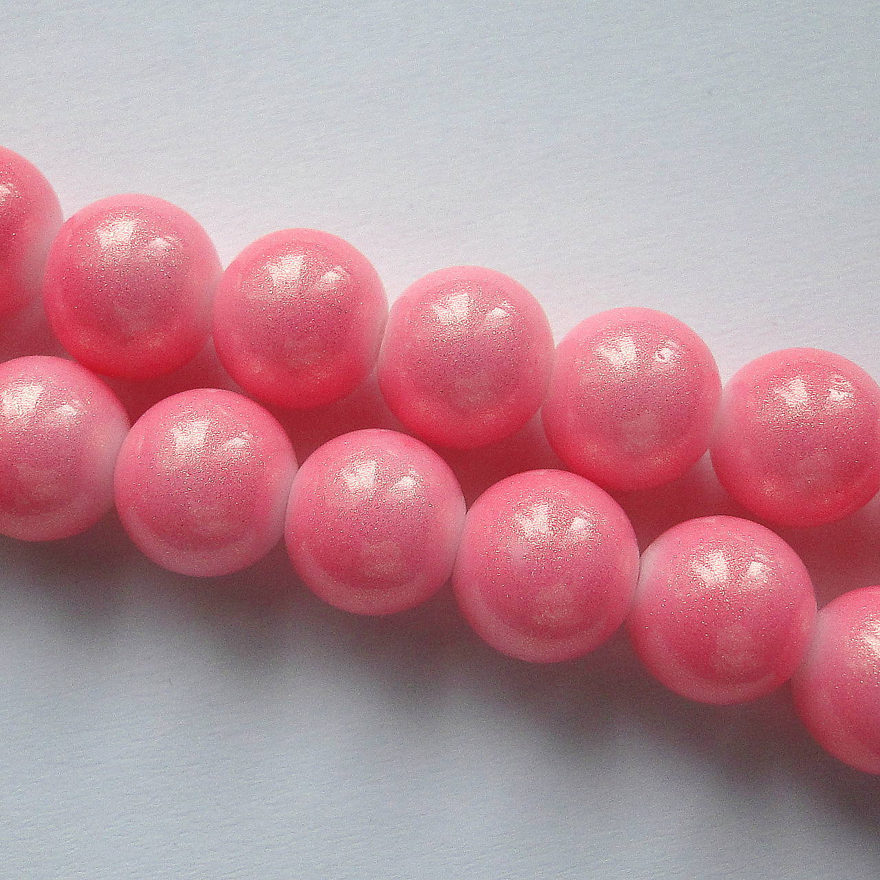 Sklenené korálky Panacolor ™ 10mm-1ks (ružová neon)
