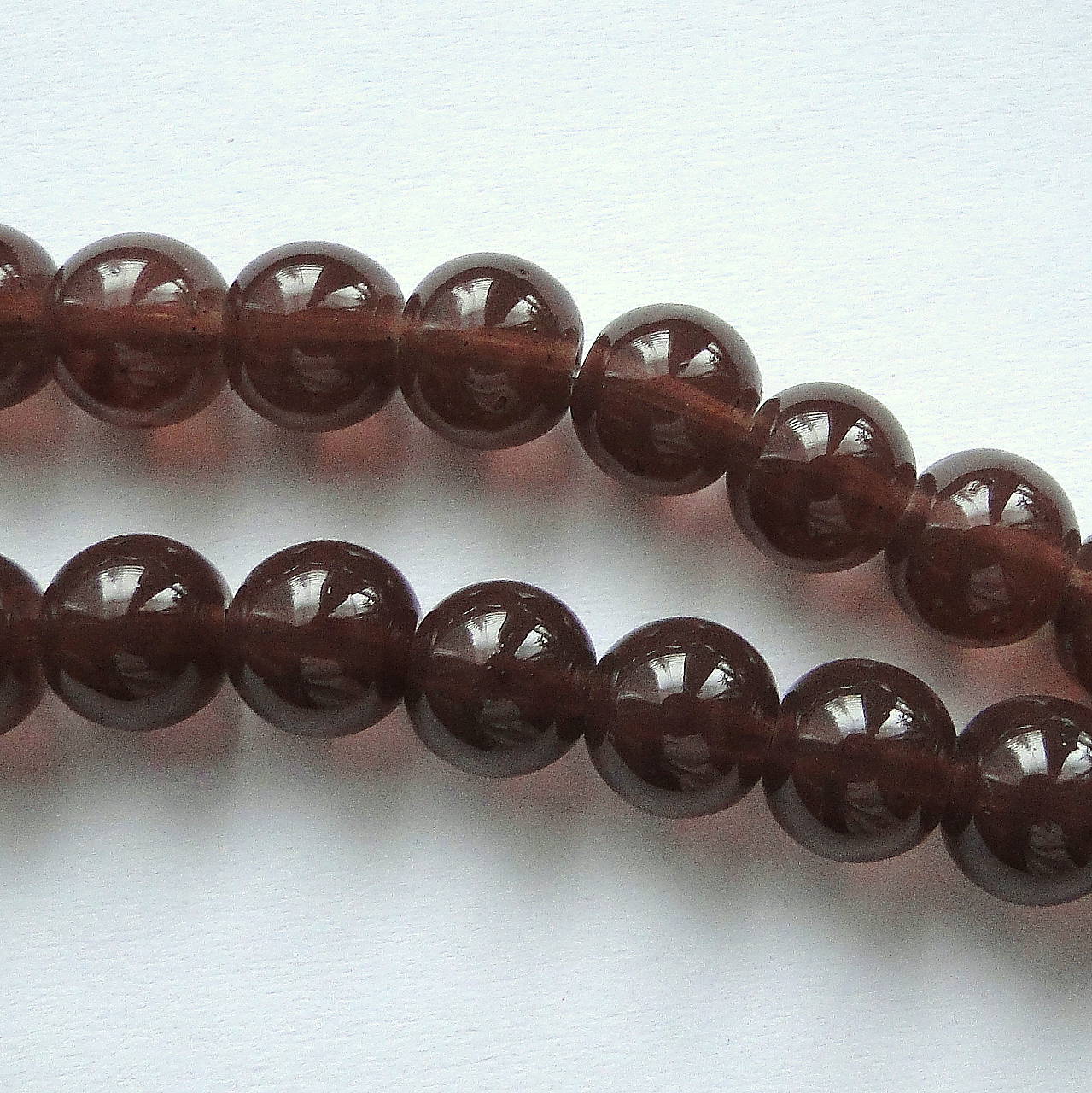Sklenené korálky Candy Jade Beads™-8mm-10ks (hnedá)