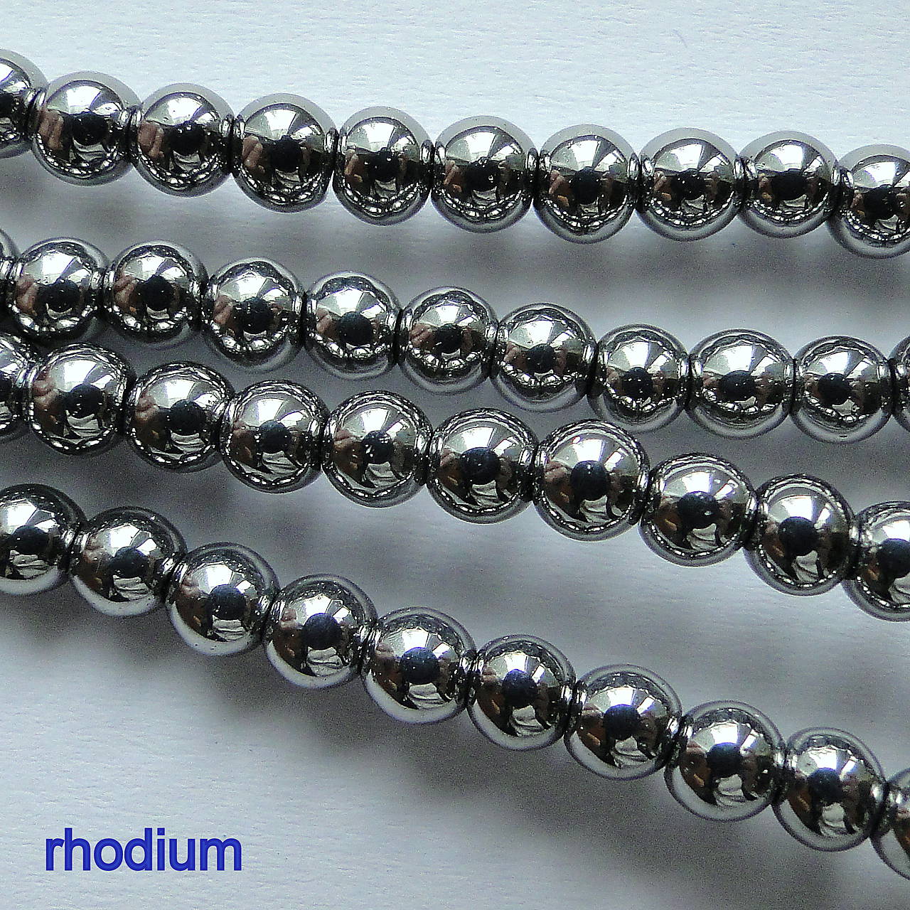 CrystaLine Beads™-4mm-1ks (rhodium)