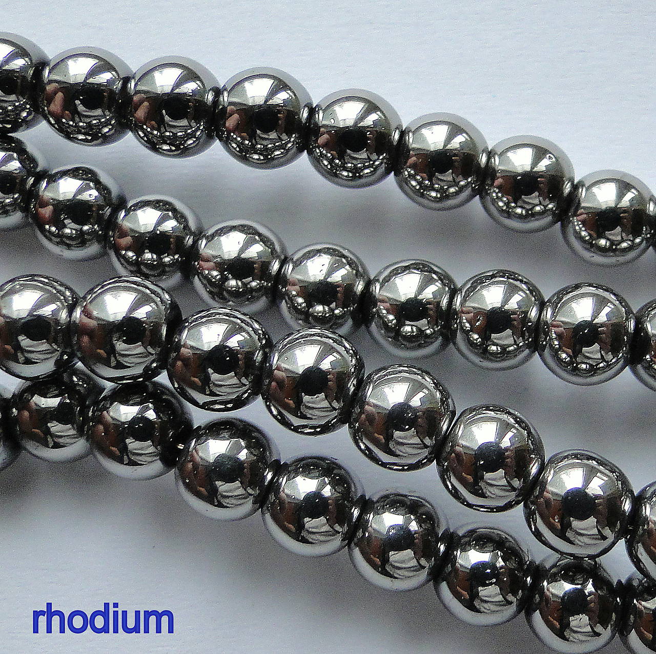 CrystaLine Beads™-6mm-1ks (rhodium)
