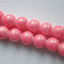 Korálky - Sklenené korálky Panacolor ™ 10mm-1ks (ružová neon) - 11384897_