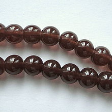 Korálky - Sklenené korálky Candy Jade Beads™-8mm-10ks (hnedá) - 11384914_