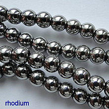 Korálky - CrystaLine Beads™-6mm-1ks (rhodium) - 11384966_
