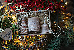Sviečky - Vianočná SADA sviečok V DARČEKOVOM BALENÍ (čokoládovo hnedá) - 11382559_