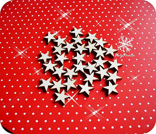 Materiál ručne robený - mini hviezdičky 10ks - 11388525_