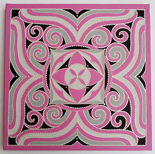Obrazy - Mandala Ružová - 11390137_
