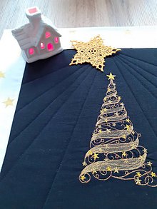 Úžitkový textil - Zlaté vianoce - 11389055_