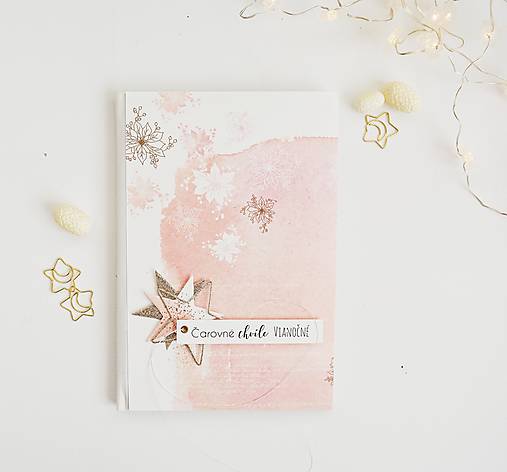 Papiernictvo - Mini fotoalbum marhuľkový - čarovné chvíle vianočné - 11392285_
