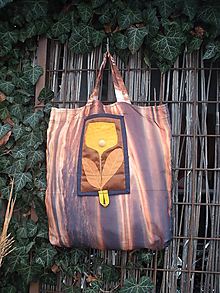 Nákupné tašky - Skladacia nákupná taška oranžový kvet - 11391258_