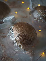 Dekorácie - ŠAMPANSKÉ vianočné gule s 3D fotkou (vzor na bokoch a na zadnej strane) - 11392857_