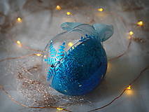 Dekorácie - TYRKYSOVÉ vianočné gule s 3D fotkou - 11392931_