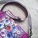 Kabelky - Kabelka CUTE bag - ružová s potlačou maľovaných kvetov - 11396544_