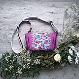 Kabelky - Kabelka CUTE bag - ružová s potlačou maľovaných kvetov - 11396552_