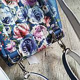 Batohy - Ruksak CANDY backpack - modrá s potlačou maľovaných kvetov - 11396627_