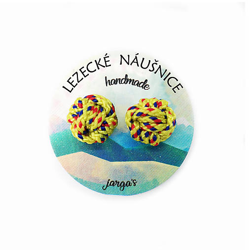 Náušnice - Uzlík / žltý - 11398195_