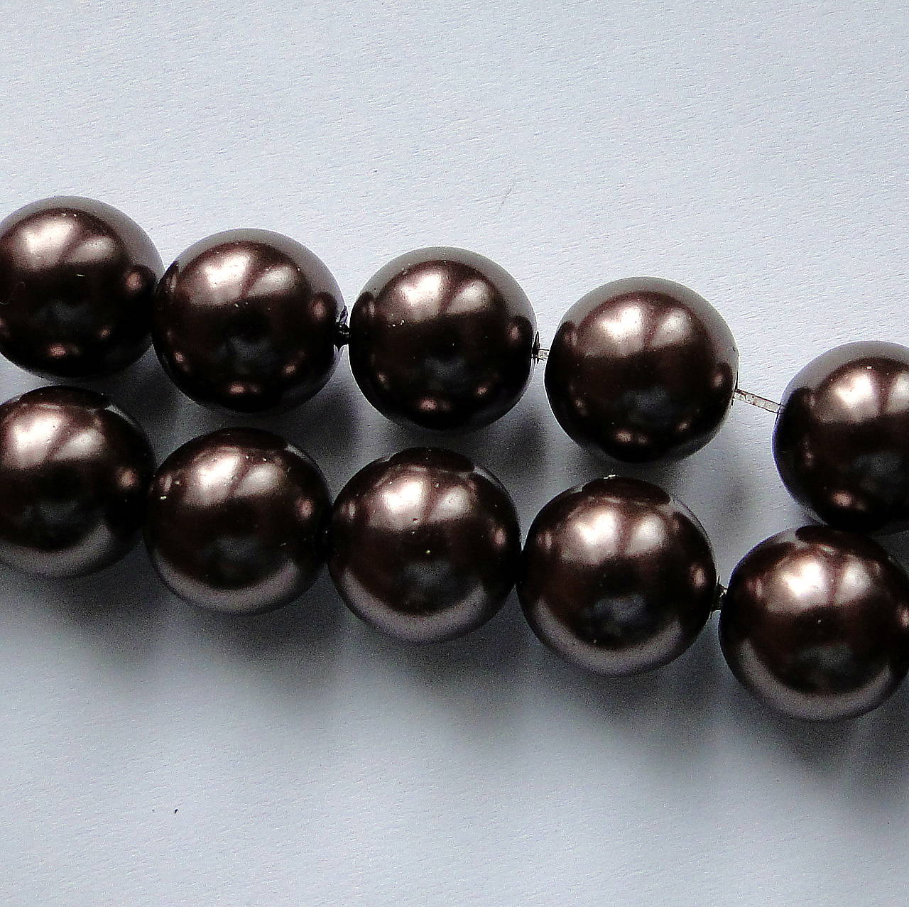Voskované perly 12mm-1ks (hnedá)