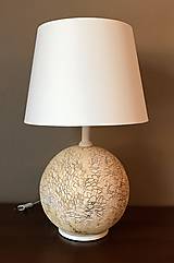 Svietidlá a sviečky - Stolná lampa - guľa, keramika - 11398575_
