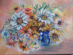 Obrazy - Kvety na stole - 11400022_