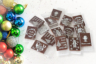 Sladkosti - Mini vianočné čokoládky (50 ks) - 11398598_