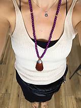 Náhrdelníky - fialový mala náhrdelník - 11398981_