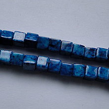 Minerály - Minerály-kocky-1ks (4mm-mramor modrý) - 11405657_