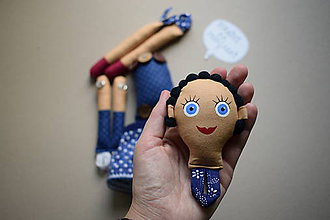 Hračky - Gombíková bábika Lulu - na objednávku - 11402757_