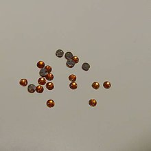 Iný materiál - 4mm Našívacie kamienky  dvojdierkové (oranžové povrch plochý) - 11405831_