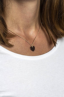 Náhrdelníky - minimalistický náhrdelník "srdce" - 11408654_