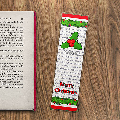 Vianočné záložky do knižky (cezmína)