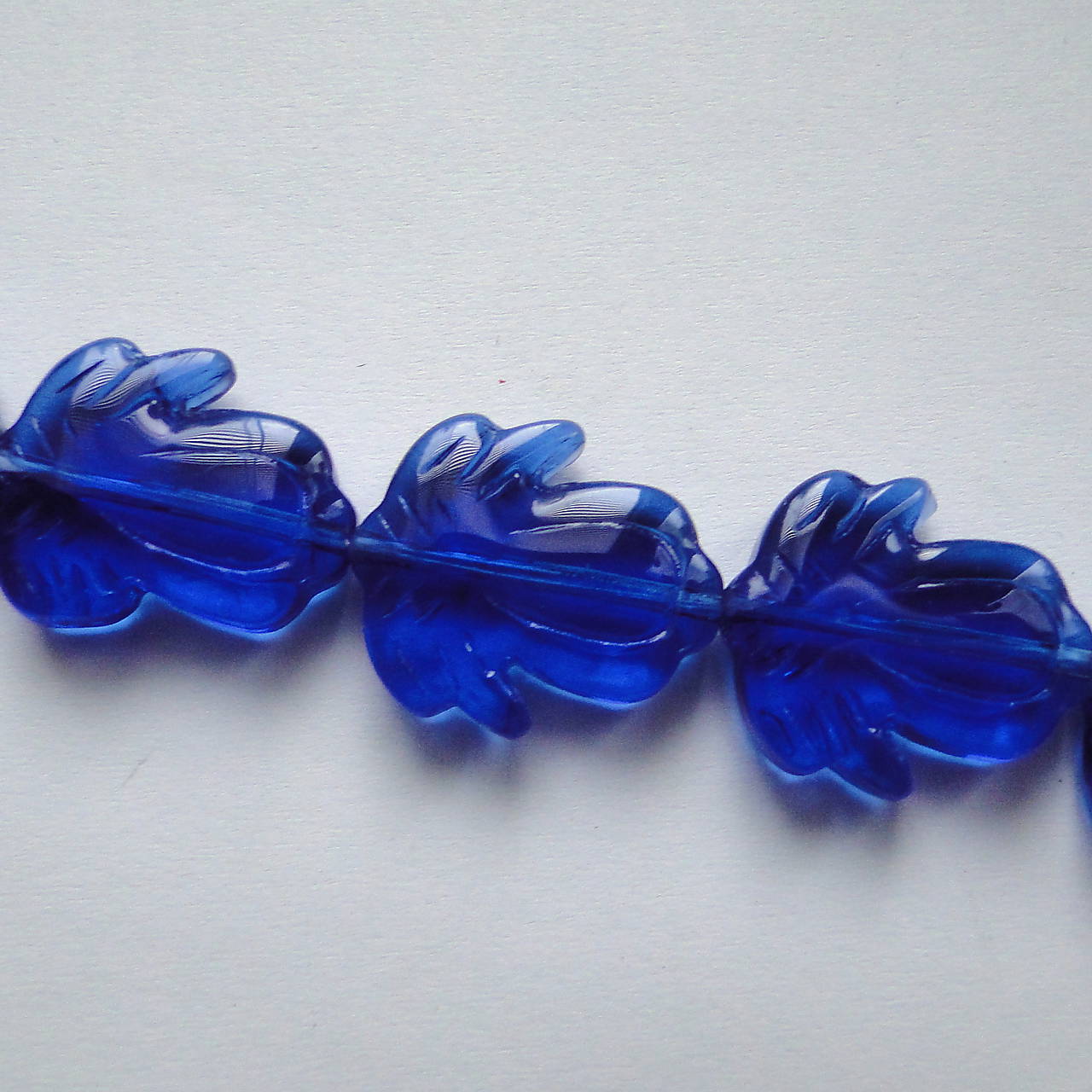 Sklenené korálky-kvet 20mm-1ks (modrá)