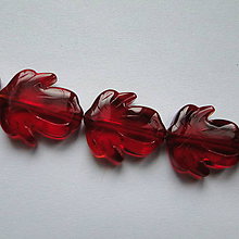 Korálky - Sklenené korálky-kvet 20mm-1ks (červená) - 11410121_