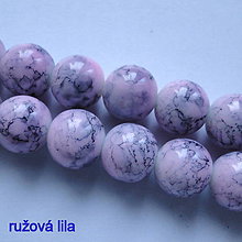 Korálky - Sklenené potiahnuté korálky (12mm-ružová lila-1ks) - 11410207_