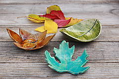 Listové misky - les zvečnený v keramike ♡