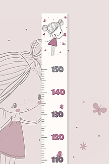 Nábytok - Rastový meter dievčatko fialové - 11411015_