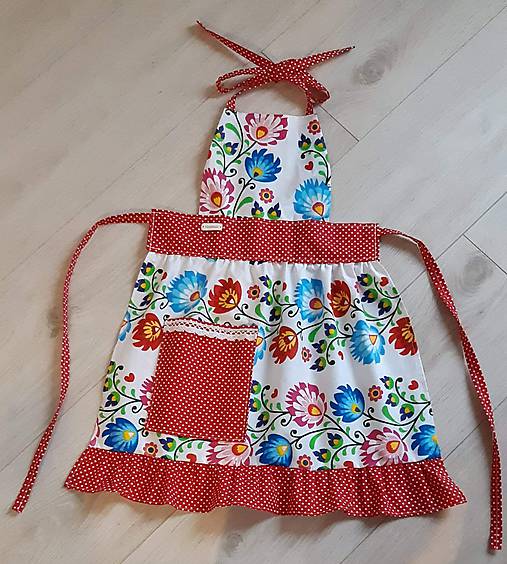 Detský textil - Zásterka pre malú kuchárku - 11412602_