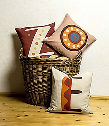 Detský textil - Set troch obliečok na vankúš s písmenom - 11411521_