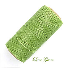 Galantéria - Linhasita voskovaná šnúrka na micro macramé, 0,5mm, bal.1klbko (335m), farebná škála č.4 (Lime Green) - 11412681_