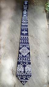 Pánske doplnky - Čičmianska veselosť-  maľovaná kravata - 11414380_