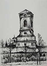 Obrazy - Kresba - moje milované mesto - na želanie (Hnedým perom) - 11415527_
